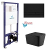 Инсталляция Koller Pool Dune 1200SL + Integro Cosmo Black matt панель смыва + подвесной унитаз Kvadro Tornado matt black купить в САНН Одесса