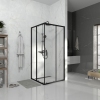 Душева кабина розсувна, квадратна Line CUBE 900*900мм, black matt, cкло 6мм прозоре купить в САНН Одесса, изображение 2