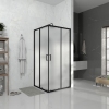 Душева кабина розсувна, квадратна Line CUBE 900*900мм, black matt, cкло 6мм grape купить в САНН Одесса, изображение 2