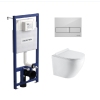 Инсталляция Koller Pool Dune 1200SL + Neon White панель смыва + подвесной унитаз Round Smart з сидінням Soft-close ( змив Tornado 3,0 ) купить в САНН Одесса