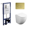 Инсталляция Koller Pool Dune 1200SL + Orion Cosmo Gold панель смыва + подвесной унитаз ROUND з сидінням Soft-close (змив Tornado 3.0) купить в САНН Одесса
