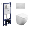 Инсталляция Koller Pool Dune 1200SL + Integro Cosmo White панель смыва + подвесной унитаз ROUND з сидінням Soft-close (змив Tornado 3.0) купить в САНН Одесса