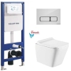Инсталляция KollerPool AQUA LINE + EDGE White панель смыва + подвесной унитаз TREND з сидінням Soft-close ( змив Tornado 3,0 ) купить в САНН Одесса