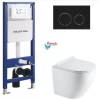 Инсталляция KollerPool AQUA LINE + TWIST Black панель смыва + подвесной унитаз ROUND Smart з сидінням Soft-close ( змив Tornado 3,0 ) купить в САНН Одесса
