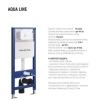 Инсталляция KollerPool AQUA LINE + EDGE White панель смыва + подвесной унитаз KVADRO Black matt з сидінням Soft-close ( змив Tornado ) купить в САНН Одесса, изображение 2