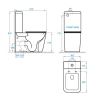 KVADRO SMART комплект : унитаз напольный з сидінням Soft-close + бачок (Змив Торнадо) + гнучка підводка купить в САНН Одесса, изображение 2