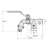Кран полива с дополнительным выходом Koer KR.248 - 1/2" (KR3071) купить в САНН Одесса, изображение 2
