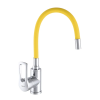 Змішувач для кухні Zerix SAR 181 із жовтим силіконовим виливом (ZX2670)