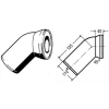 Колено для унитаза 45° пластик Ø110 VIEGA 101718, изображение 2