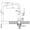 Змішувач для кухні з висувним виливом Koer KI-70021-02 (з нерж. сталі) (Колір нерж) (KR4798), изображение 2