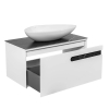 Тумба Остiн білий мат зі стільницею 90 см та умивальником Olive 74 см