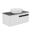 Тумба Остiн білий мат зі стільницею 90 см та умивальником ONE 46см коло
