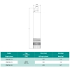 Занурювальний насос SHIMGE 4NKm3/5-0.37 з нижнім забором 4"-  Ø96 мм (0.37 кВт, Qmax 80 л/хв, Нmax 36 м), кабель 30 м, изображение 3