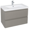 Меблі Акцент ЛЮКС (STONE-GREY-MATT) з умивальником Ваr 75 см (консольні)