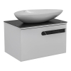 Тумба Остiн білий мат зі стільницею 70 см та умивальником Olive 74 см