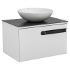 Тумба Остiн білий мат зі стільницею 70 см та умивальником Zero 46