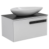 Тумба Остiн білий мат зі стільницею 80 см та умивальником Olive 74 см