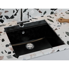 Кухонная мойка LAGOON 540 black shine Miraggio