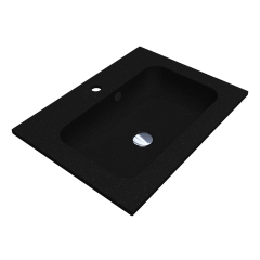 Умывальник DELLA 600 MIRASTONE BLACK SHINE Miraggio