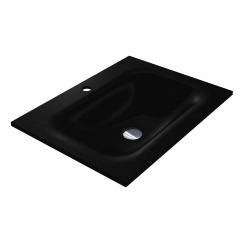 Умывальник JESSEL 600 MIRASTONE BLACK SHINE Miraggio