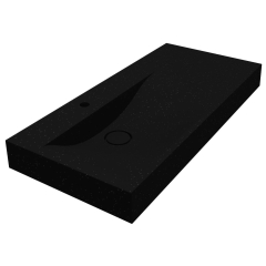Умывальник VIOLA 1000 L MIRASTONE BLACK SHINE Miraggio