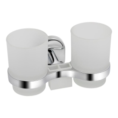 Стакан с держателем Lidz Oreo 0402 двойной настенный (матовое стекло) LDORE0402CRM22164 Chrome купить в САНН Одесса