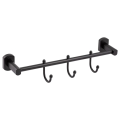 Держатель для полотенца Qtap Liberty 3 крючка 365 мм QTLIBBLM1154-3 Black купить в САНН Одесса