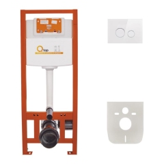 Набор инсталляция 4 в 1 Qtap Nest ST с круглой панелью смыва QT0133M425V1164GW купить в САНН Одесса