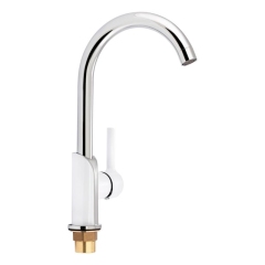 Смеситель для кухни Qtap Grand QTGRAWCR007F Chrome/White купить в САНН Одесса