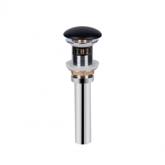 Донный клапан для раковины Qtap PU03O 225х70х70 Matt black с переливом купить в САНН Одесса