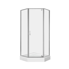 Набор Qtap душевая кабина Leo CRM10995-AC6 Clear 2020x900x900 мм + поддон Diamond 309912 90x90x12 см с сифоном купить в САНН Одесса