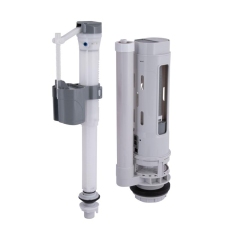 Qtap HY1(Presto)  комплект арматуры для бачка унитаза с двойной круглой кнопкой смыва 4,8 см и клапаном нижней подачи воды, 3/6L CHR купить в САНН Одесса