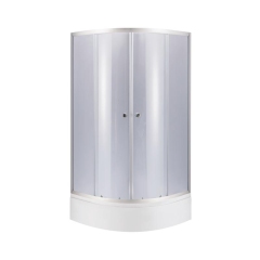Lidz Latwa SC80x80.SAT.MID.GR Душевая кабина полукруглая, стекло тон. 4 мм + Lidz Душевой поддон KAPIELKA ST80x80x26, с панелью купить в САНН Одесса