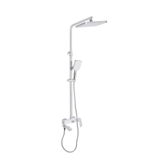 Душевая система универсальная Qtap Swan Cascada на три потребителя (с изливом) QTSWA111CRW45570 Chrome/White купить в САНН Одесса