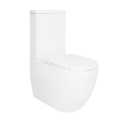 Унитаз-компакт Qtap Robin Ultra Quiet безободковый с сиденьем Soft-close QT13226089AW купить в САНН Одесса