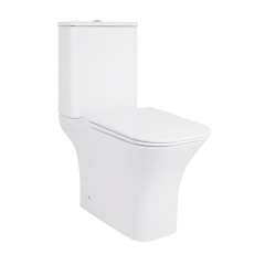 Унитаз-компакт Qtap Presto Quadro безободковый с сиденьем Soft-close QT24221215AW купить в САНН Одесса