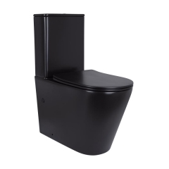Унитаз напольный Qtap Scorpio Ultra Quiet безободковый с сиденьем Soft-Close MATT BLACK QT14226088AMB купить в САНН Одесса