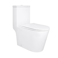 Унитаз-моноблок напольный Qtap Kolibri Ultra Quiet безободковый с сиденьем Soft-close WHITE QT10226380W купить в САНН Одесса