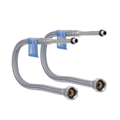 Шланг для подключения смесителя Thermo Alliance Standart (пара) 60 см NYLON M10x1/2"В длинная игла TAS386W60L купить в САНН Одесса
