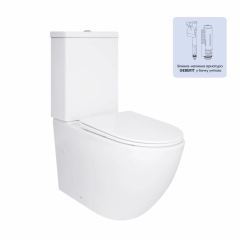 Унитаз напольный Qtap Jay Ultra Quiet с сидением Soft-close 640x360x835 мм QT07222175TW White купить в САНН Одесса