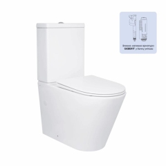 Унитаз напольный Qtap Swan Ultra Quiet с сидением Soft-close 640x360x835 мм QT16222182TW White купить в САНН Одесса