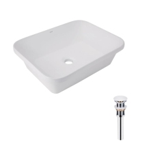 Комплект Qtap Scorpio: Раковина врезная прямоугольная 510х390х145 мм White + Донный клапан PU02 купить в САНН Одесса