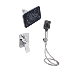 Комплект для душа Qtap Namesti Chrome: Смеситель QTNAM6225102NC + Лейки (QTRUC125CRM45954,QTHLA107CRM45784) + Шланг QTHADPVC200C + QTCRMBH130 купить в САНН Одесса