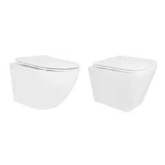Акционный набор: Унитаз подвесной Jay Ultra Quiet QT07335177W 485х360х320 + Tern Ultra Quiet QT17332303ASW 490x365x325 купить в САНН Одесса