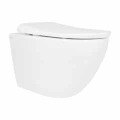 Унитаз подвесной Qtap Robin ML Ultra Quiet 490×365×325 мм, с сиденьем  Soft-close MagLock, White QTROBML26W49621 купить в САНН Одесса