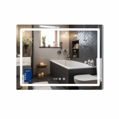Зеркало Qtap Mideya (MI2) 1000х800 с часами, с LED-подсветкой Touch, с антизапотеванием, диммером, рег. яркости QTMID100080049266 купить в САНН Одесса