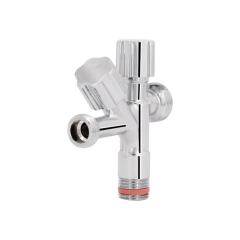 Кран угловой Thermo Alliance Forte двойной вентельный 1/2"Н х 1/2"Н х 3/4"Н, хром TAF187W151520 купить в САНН Одесса