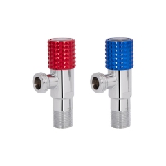 Комплект угловых кранов (круг, красный+синий) Thermo Alliance Standart 1/2"НН, нерж, хром, керам. букса TAS350W1515RB купить в САНН Одесса