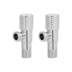 Комплект угловых кранов Thermo Alliance Standart (круг, белый) 1/2"НН, нерж, хром, керам. букса TAS350W1515W купить в САНН Одесса