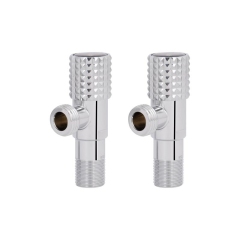 Комплект угловых кранов Thermo Alliance Standart (круг, черный) 1/2"НН, нерж, хром, керам. букса TAS350W1515B купить в САНН Одесса